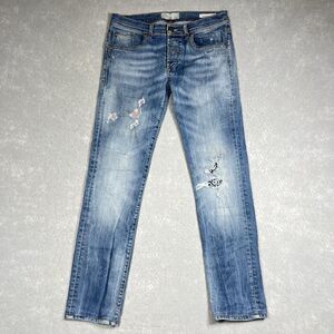 Fifty Four Jeans Mens Size 32 Blue Mod. Staff Super Slim Fit Button Fly Jeans